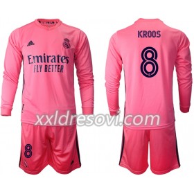 Real Madrid Toni Kroos 8 Drugi Dječji Komplet Dresovi za Nogomet 2020-2021 Dugim Rukavima (+ kratke hlače)